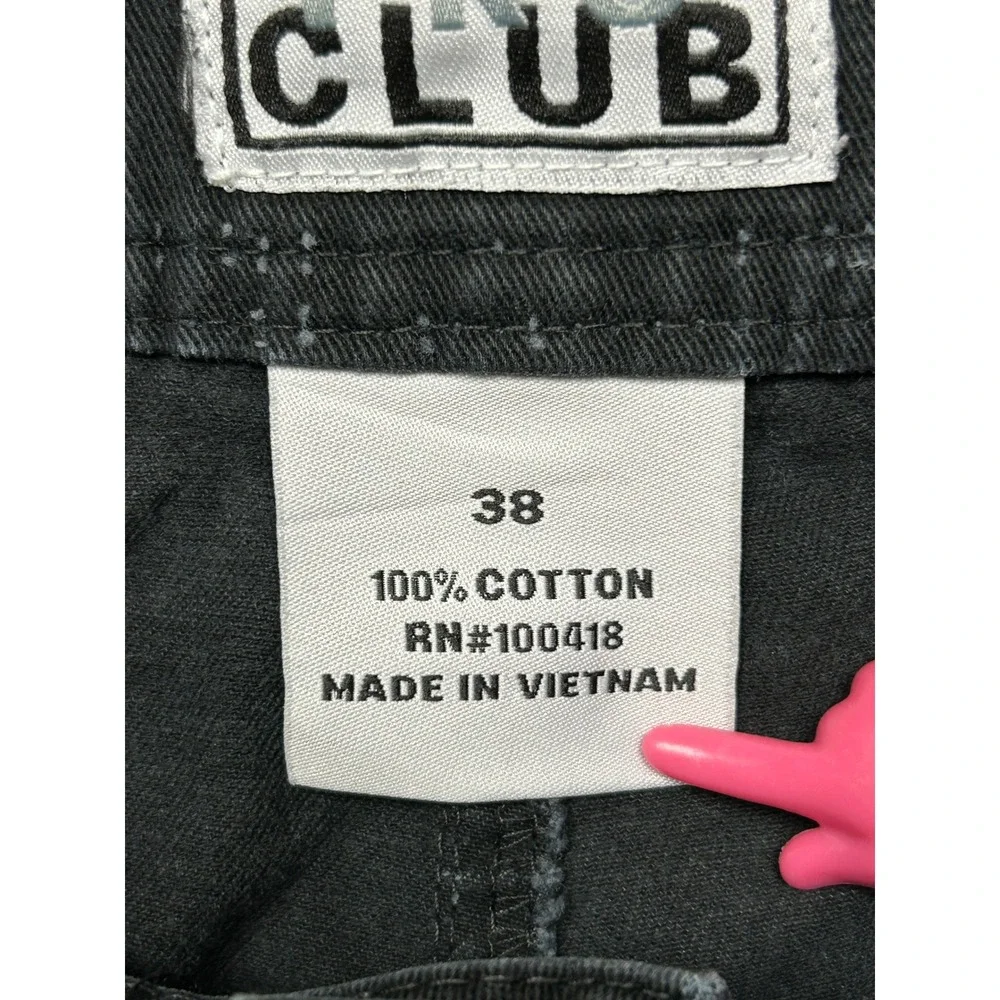 Pro Club Cargo Shorts 100% Cotton Black W38 Mens